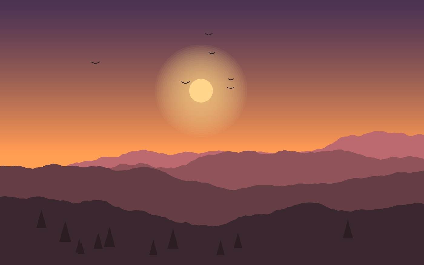 Ilustración de un paisaje