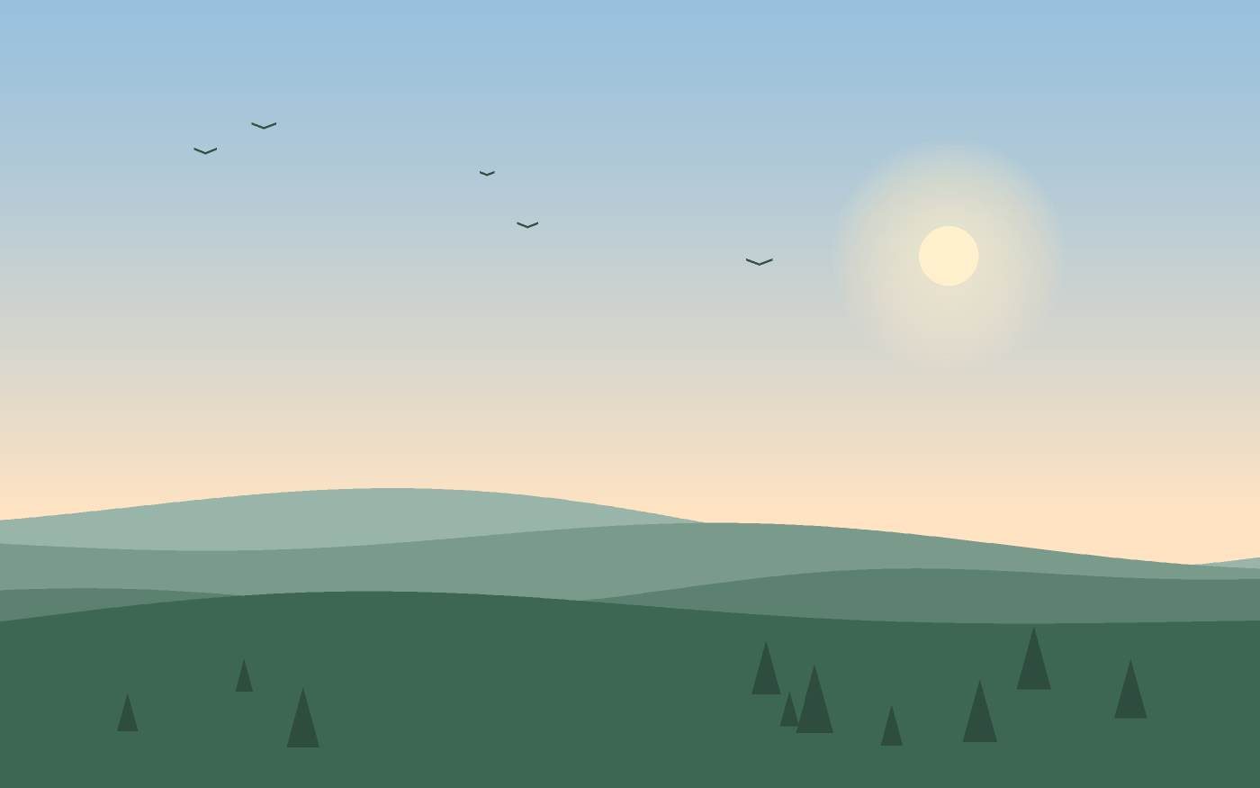 Illustrazione di un paesaggio