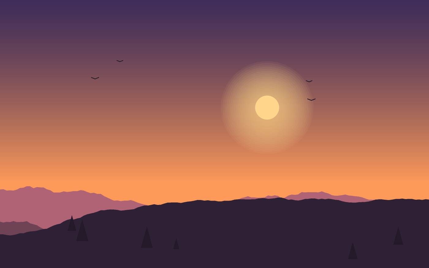 Illustrazione di un paesaggio