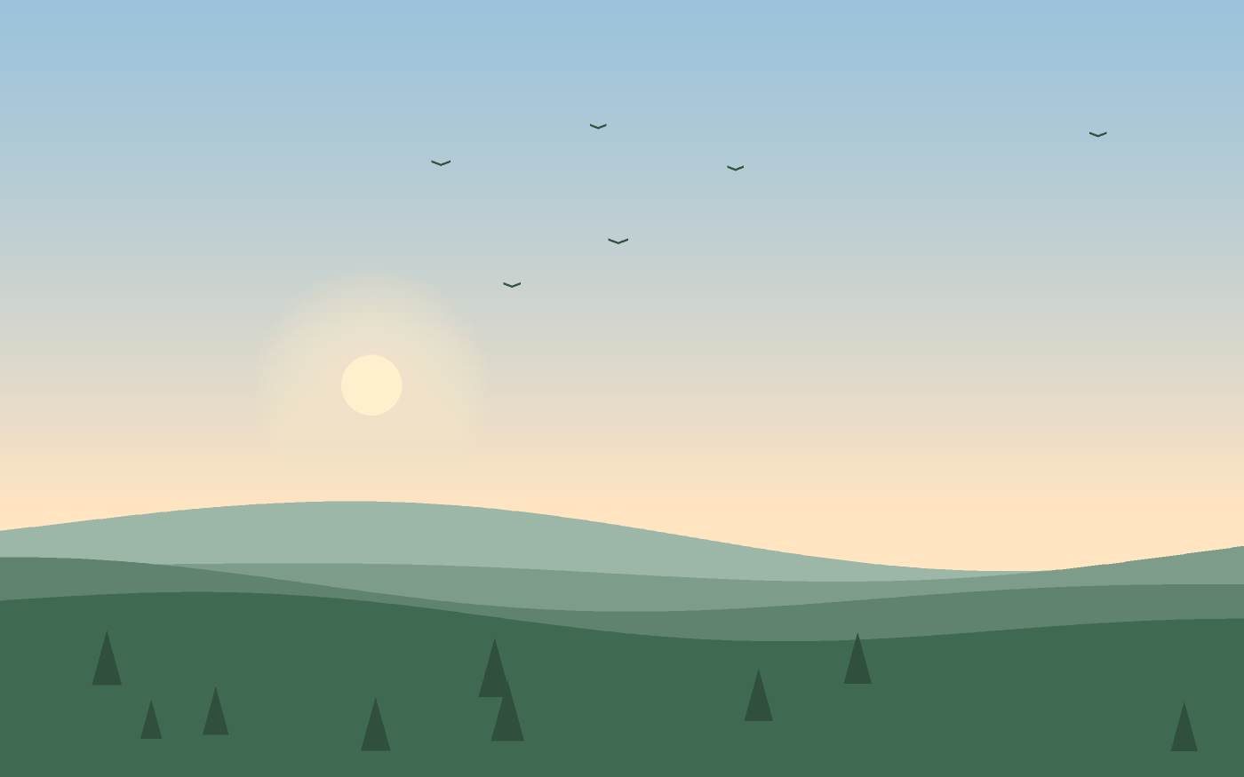 Ilustração de uma paisagem
