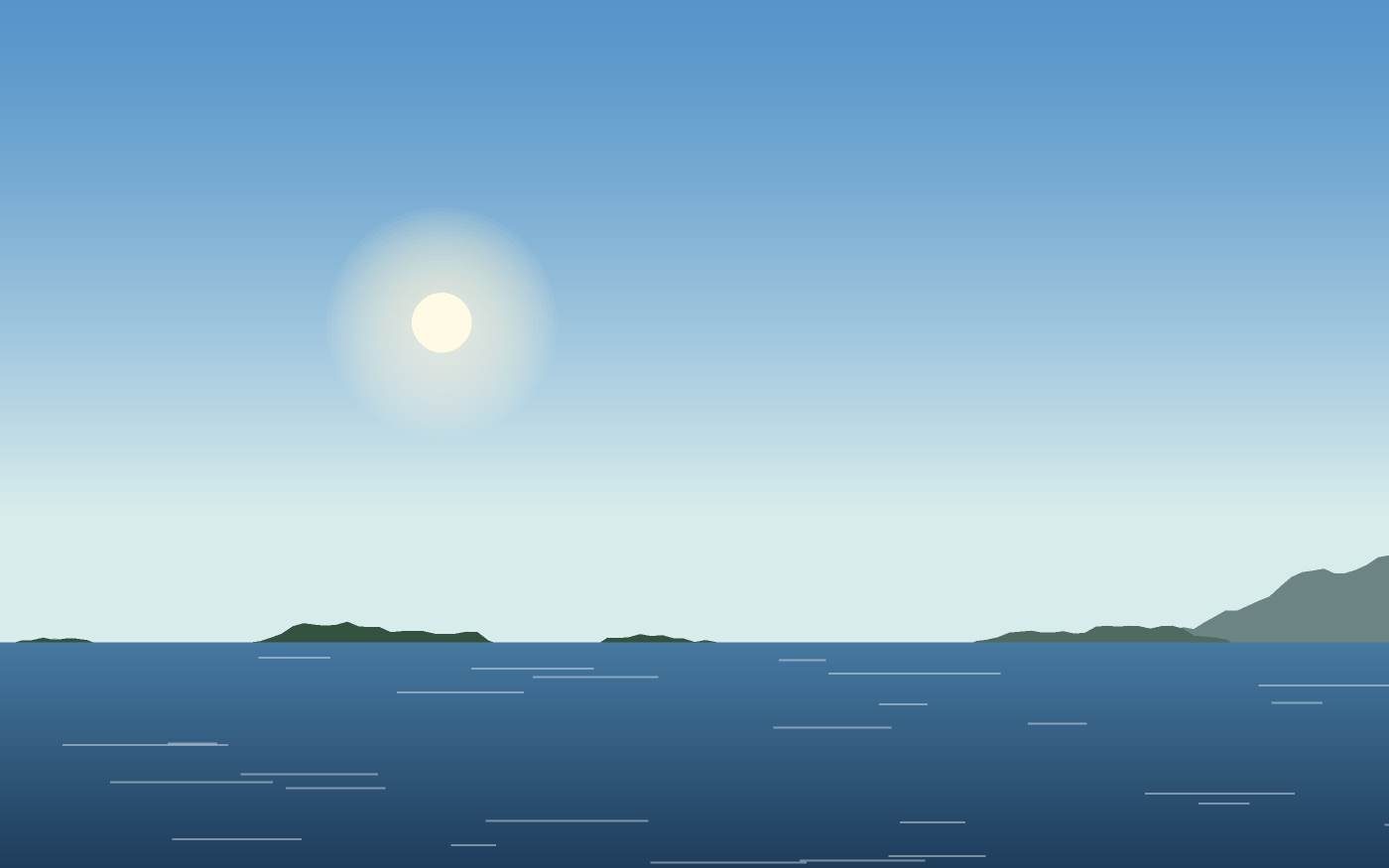 Ilustração de uma paisagem